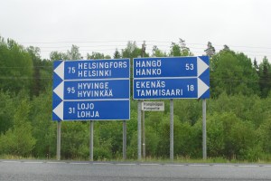 Finland Road Sign